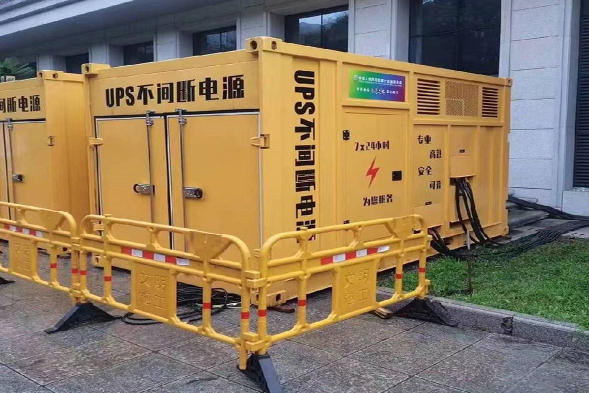 道真发电机租赁施工现场