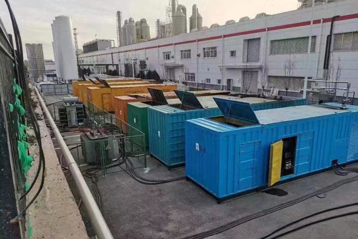 道真发电机租赁施工现场